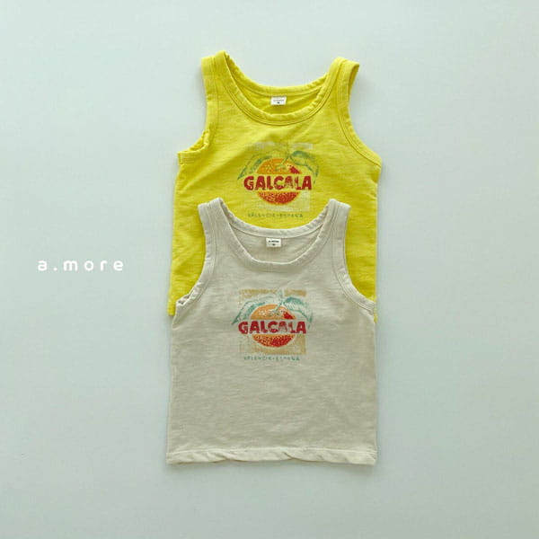 AMORE - Korean Children Fashion - #Kfashion4kids - Orange Sleeveless - 3
