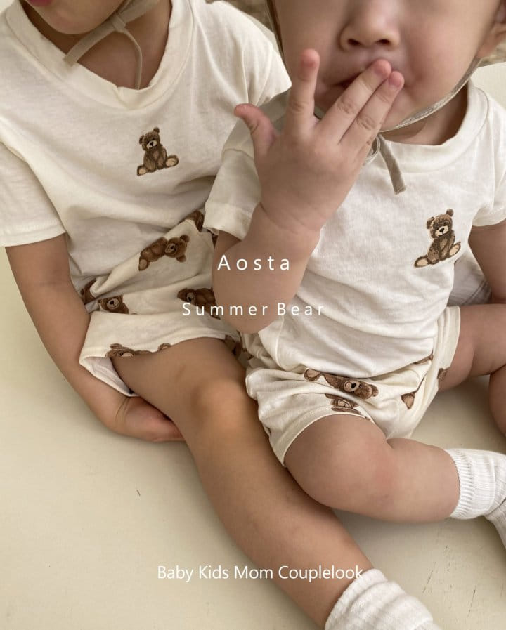 AOSTA - Korean Children Fashion - #Kfashion4kids - Starwberry Bear Shorts with Mom - 3