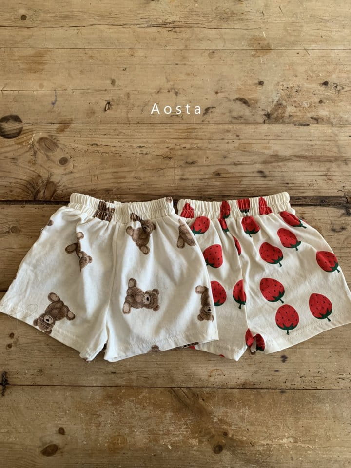 AOSTA - Korean Children Fashion - #Kfashion4kids - Starwberry Bear Shorts with Mom - 5
