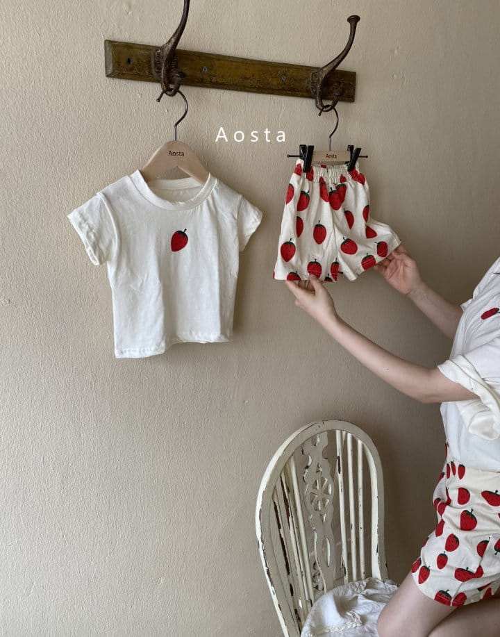 AOSTA - Korean Children Fashion - #Kfashion4kids - Strawberry Tee with Mom - 9