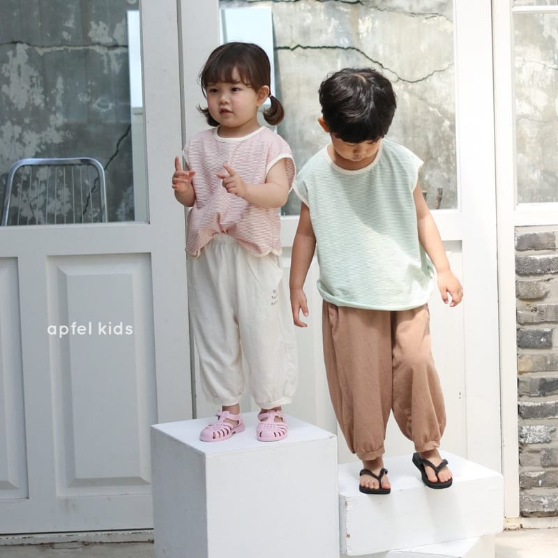 APFEL - Korean Children Fashion - #Kfashion4kids - Plain Stripes Tee - 5