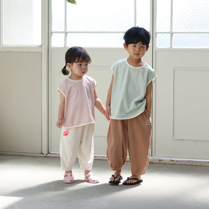 APFEL - Korean Children Fashion - #Kfashion4kids - Plain Stripes Tee - 6