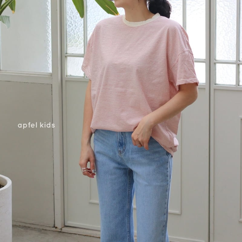 APFEL - Korean Children Fashion - #Kfashion4kids - Mom Plain Stripes Tee - 11