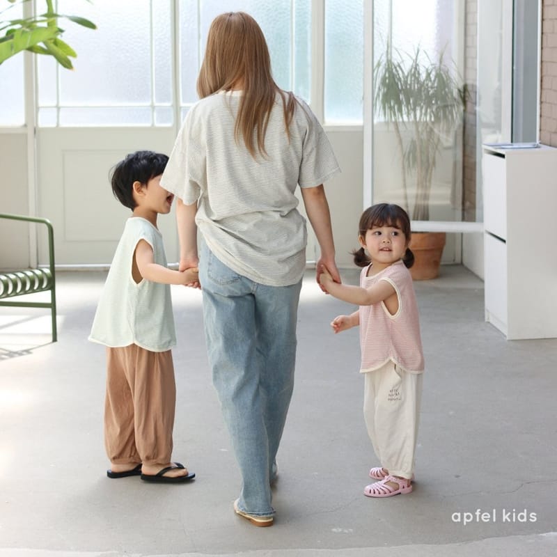 APFEL - Korean Children Fashion - #Kfashion4kids - Mom Plain Stripes Tee - 6
