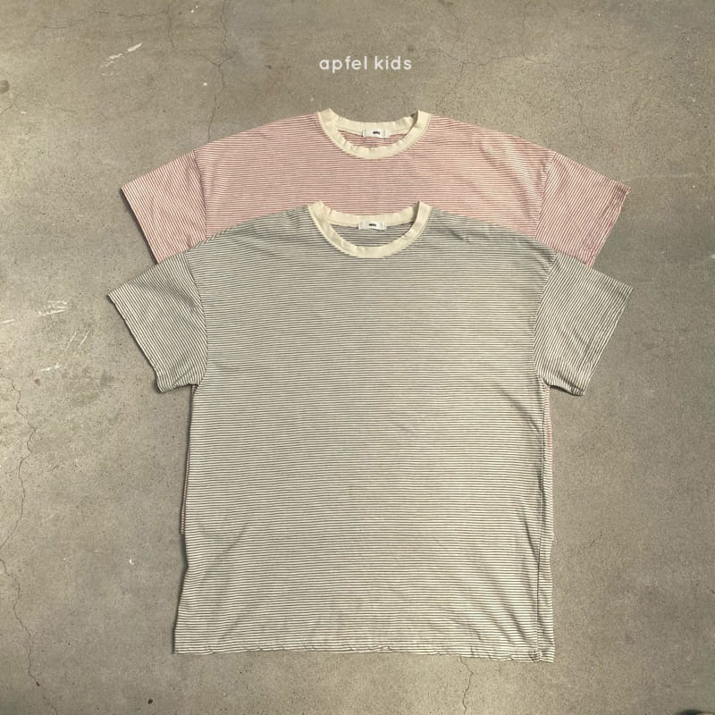 APFEL - Korean Children Fashion - #Kfashion4kids - Mom Plain Stripes Tee - 8