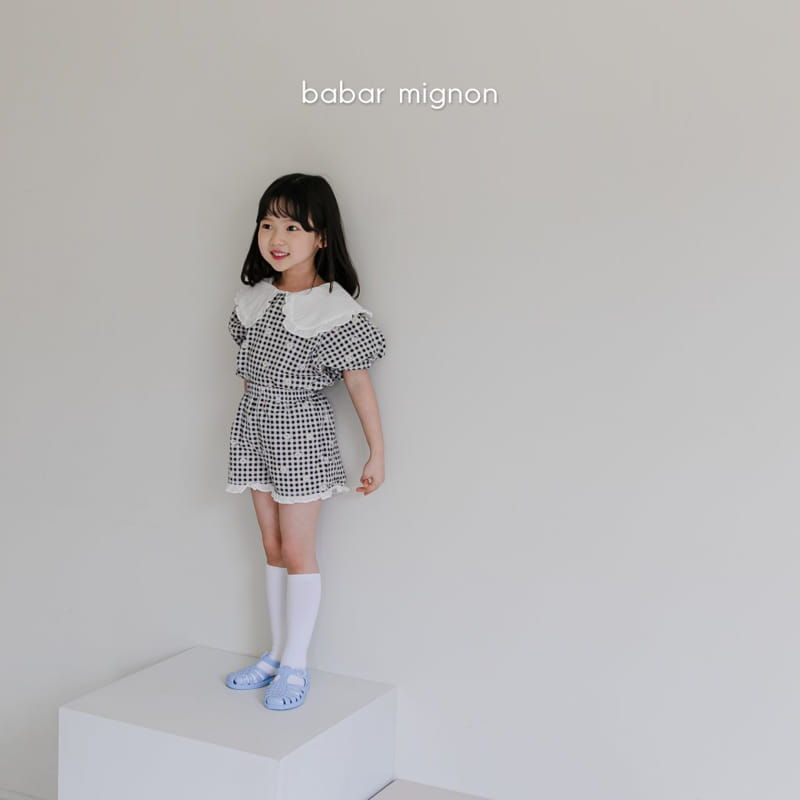 BABAR MIGNON - Korean Children Fashion - #Kfashion4kids - Check Frill Top Bottom Set - 10