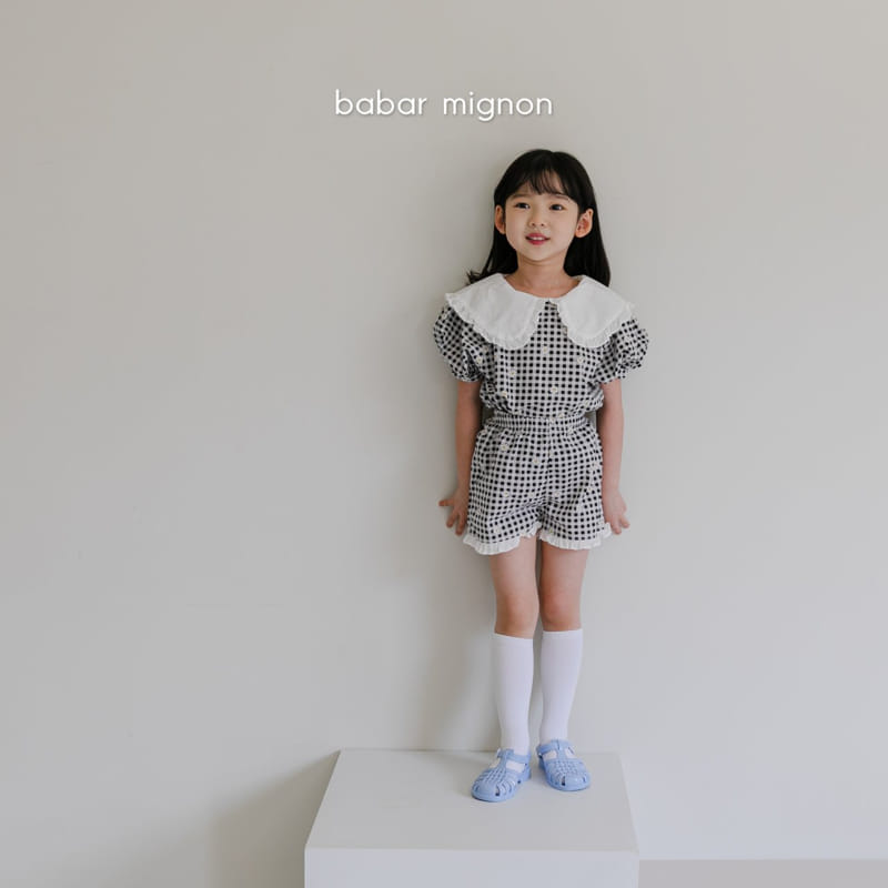 BABAR MIGNON - Korean Children Fashion - #Kfashion4kids - Check Frill Top Bottom Set - 11