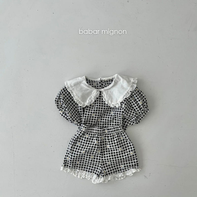 BABAR MIGNON - Korean Children Fashion - #Kfashion4kids - Check Frill Top Bottom Set - 2