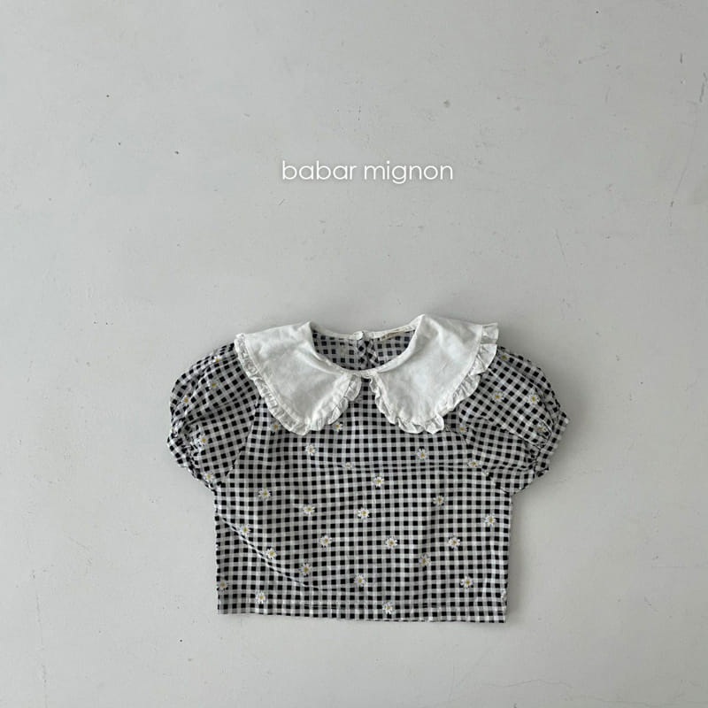 BABAR MIGNON - Korean Children Fashion - #Kfashion4kids - Check Frill Top Bottom Set - 6
