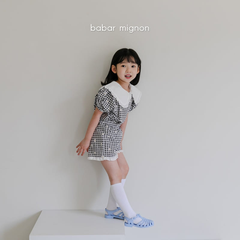 BABAR MIGNON - Korean Children Fashion - #Kfashion4kids - Check Frill Top Bottom Set - 9