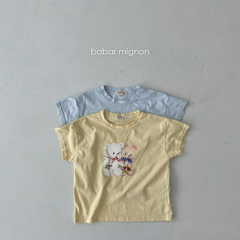 BABAR MIGNON - Korean Children Fashion - #Kfashion4kids - Bear Short Sleeves Tee