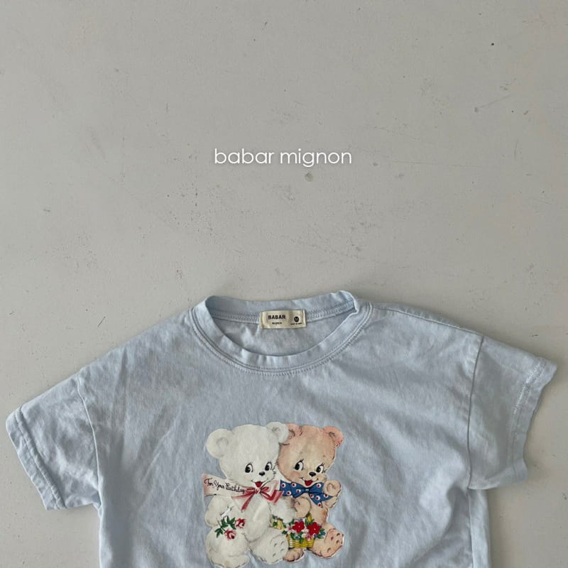BABAR MIGNON - Korean Children Fashion - #Kfashion4kids - Bear Short Sleeves Tee - 6