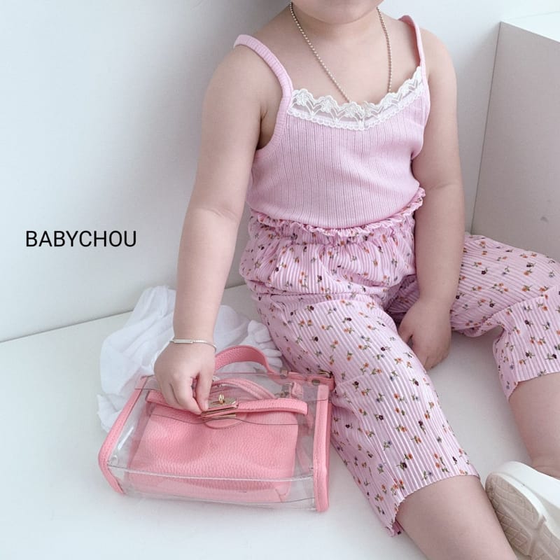 BABYCHOU - Korean Children Fashion - #Kfashion4kids - Flower Wrinkle Pants - 10