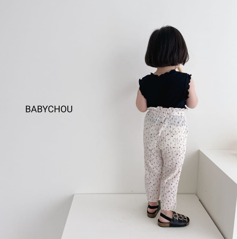 BABYCHOU - Korean Children Fashion - #Kfashion4kids - Flower Wrinkle Pants - 5