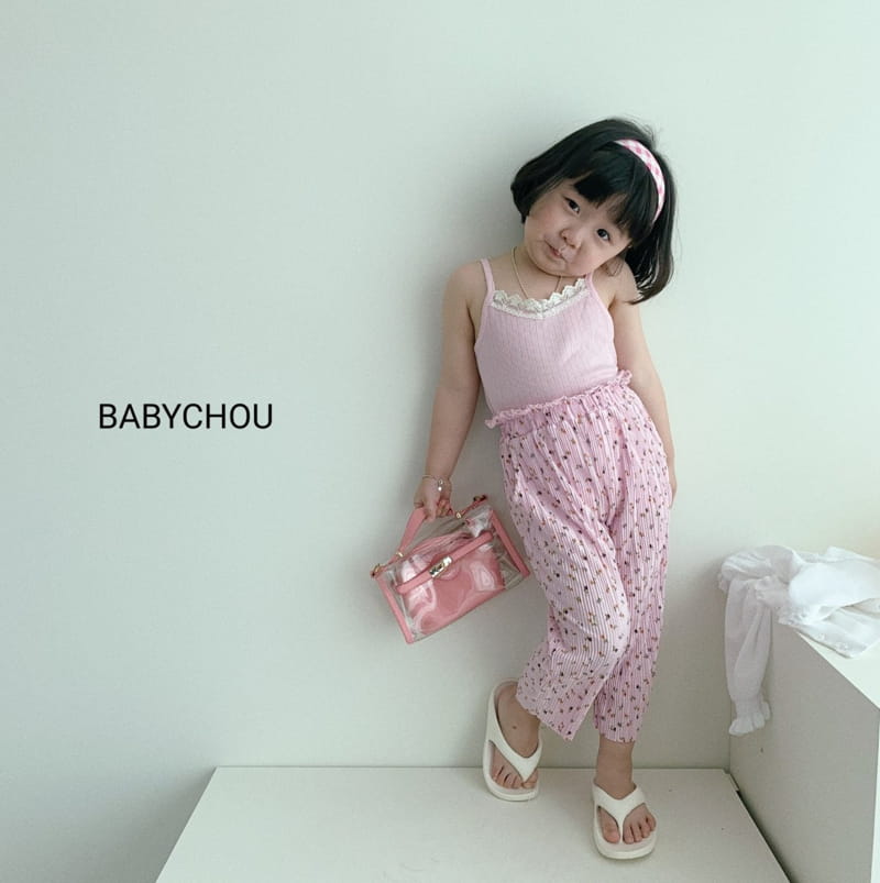 BABYCHOU - Korean Children Fashion - #Kfashion4kids - Flower Wrinkle Pants - 7