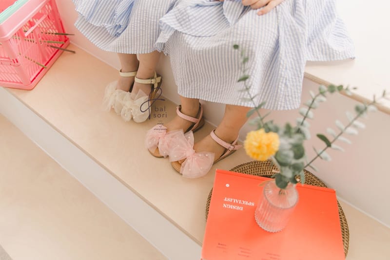 BABYZZAM - Korean Children Fashion - #Kfashion4kids - Pearl Ribbon Snadals - 3