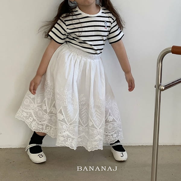 BANANA J - Korean Children Fashion - #Kfashion4kids - Mom Embroidery Stripes Tee - 3