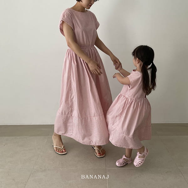 BANANA J - Korean Children Fashion - #Kfashion4kids - Raspberry One-piece
