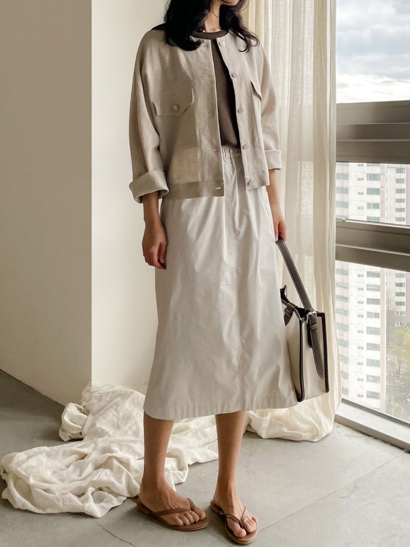 BARI - Korean Women Fashion - #Kfashion - Poche Linen Short Jacket - 3