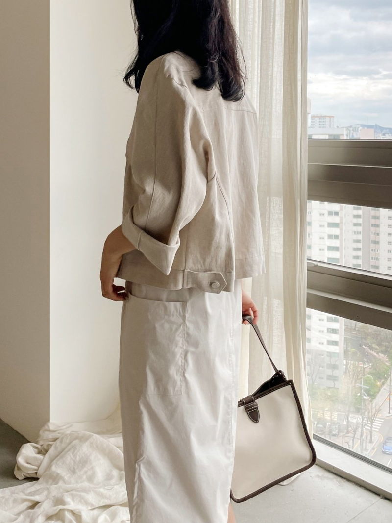 BARI - Korean Women Fashion - #Kfashion - Poche Linen Short Jacket - 4