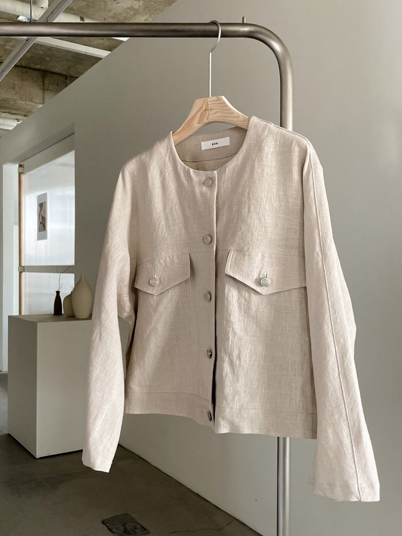 BARI - Korean Women Fashion - #Kfashion - Poche Linen Short Jacket - 8