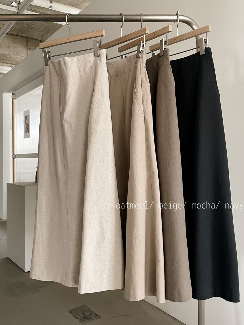 BARI - Korean Women Fashion - #Kfashion - Linen Long Skirt