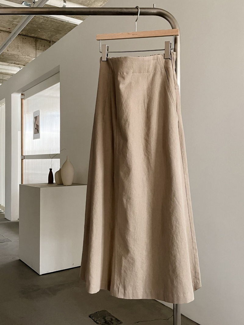 BARI - Korean Women Fashion - #Kfashion - Linen Long Skirt - 4