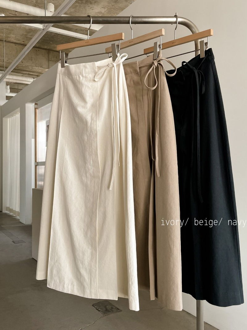 BARI - Korean Women Fashion - #Kfashion - Pintuck Wrap Skirt