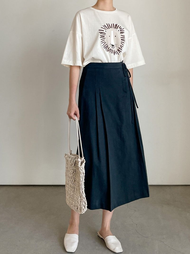 BARI - Korean Women Fashion - #Kfashion - Pintuck Wrap Skirt - 2