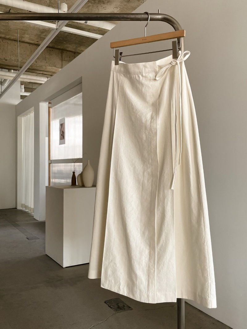 BARI - Korean Women Fashion - #Kfashion - Pintuck Wrap Skirt - 3