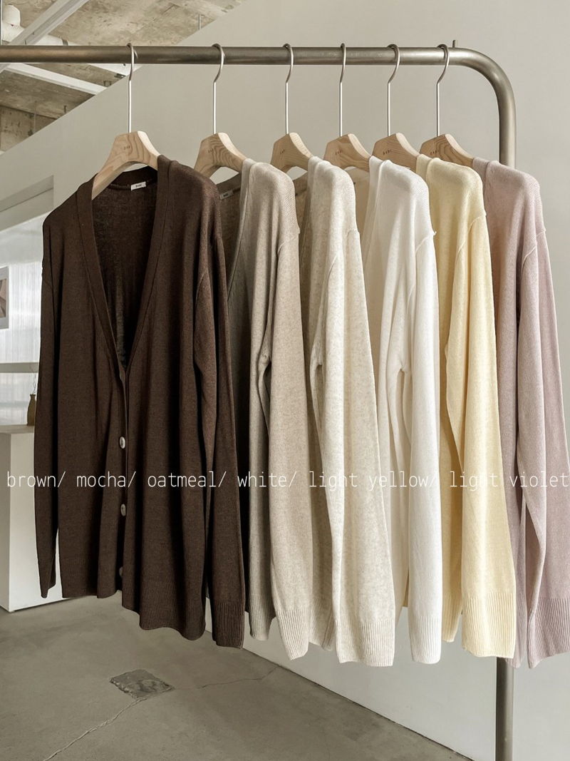 BARI - Korean Women Fashion - #Kfashion - Linen Basic Cardigan