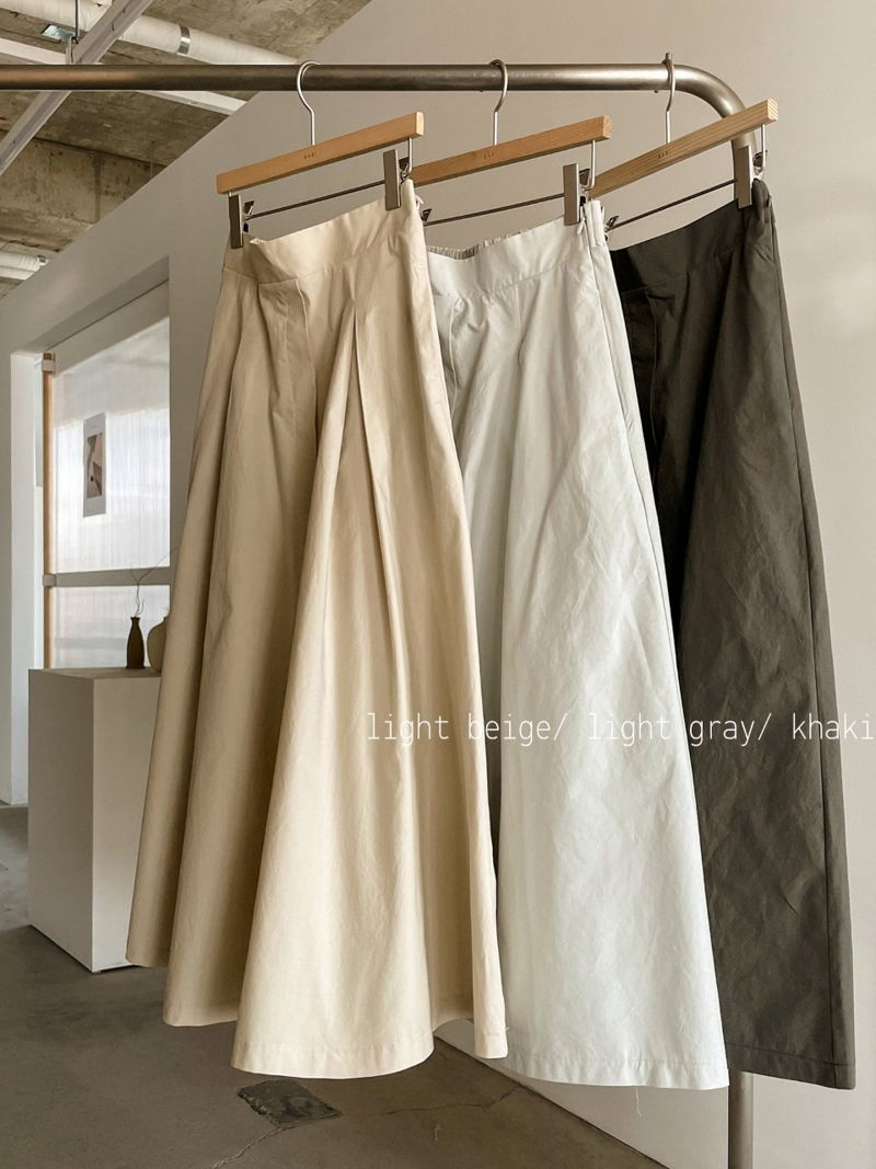 BARI - Korean Women Fashion - #Kfashion - Cotton Pintuck Skirt - 6