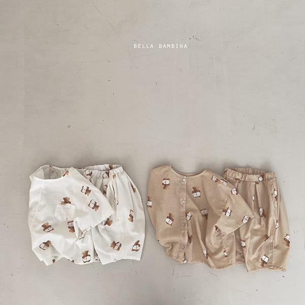 BELLA BAMBINA - Korean Children Fashion - #Kfashion4kids - Brother and Sister Bear Top Bottom Set - 3