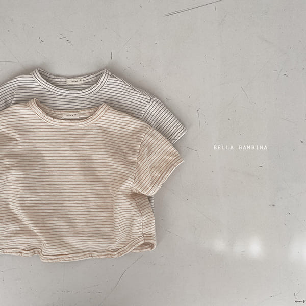 BELLA BAMBINA - Korean Children Fashion - #Kfashion4kids - Bam Bam Stripes Rappa Tee - 2