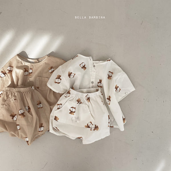 BELLA BAMBINA - Korean Children Fashion - #Kfashion4kids - Bbeb Brother and Sister Bear Top Bottom Set - 2
