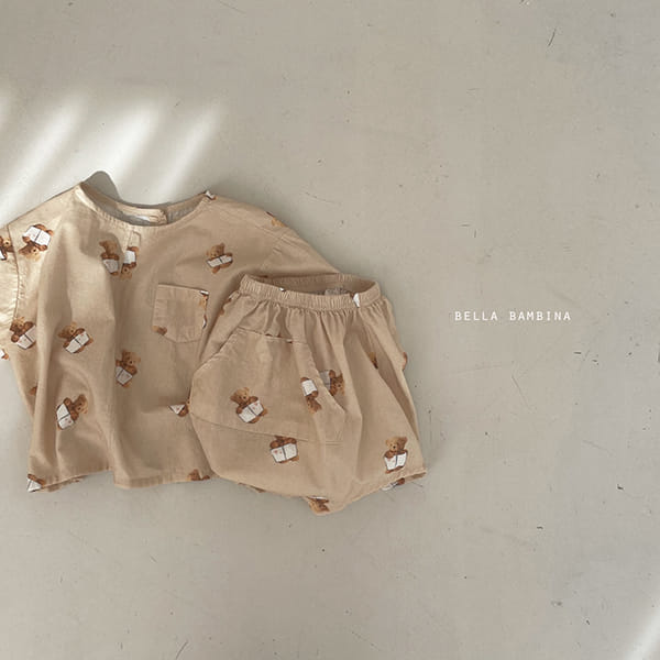 BELLA BAMBINA - Korean Children Fashion - #Kfashion4kids - Bbeb Brother and Sister Bear Top Bottom Set - 3