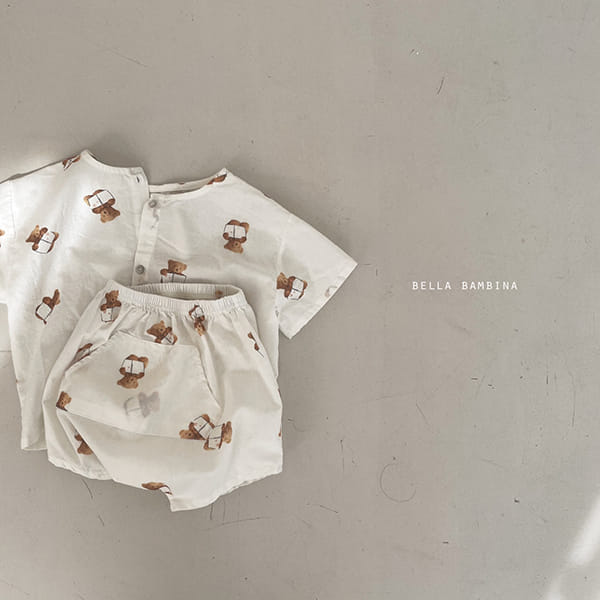 BELLA BAMBINA - Korean Children Fashion - #Kfashion4kids - Bbeb Brother and Sister Bear Top Bottom Set - 7