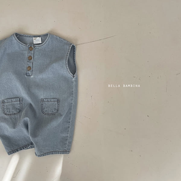 BELLA BAMBINA - Korean Children Fashion - #Kfashion4kids - Bebe Bubble Denim Bodysuit - 2