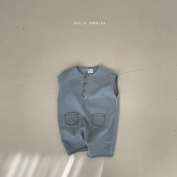 BELLA BAMBINA - Korean Children Fashion - #Kfashion4kids - Bebe Bubble Denim Bodysuit - 3