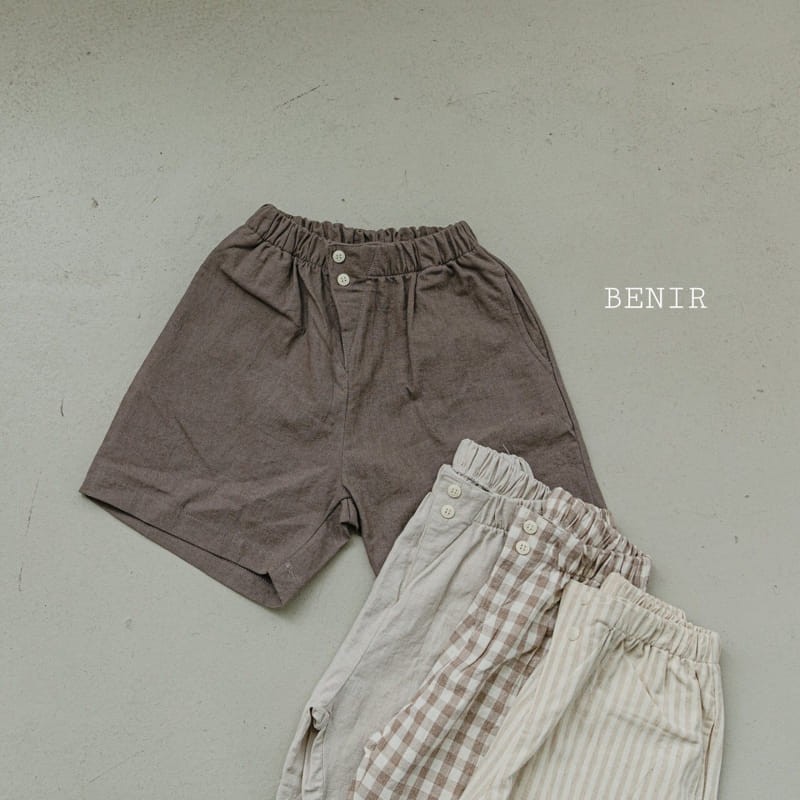BENIR - Korean Children Fashion - #Kfashion4kids - Triangle Linen Shorts - 3