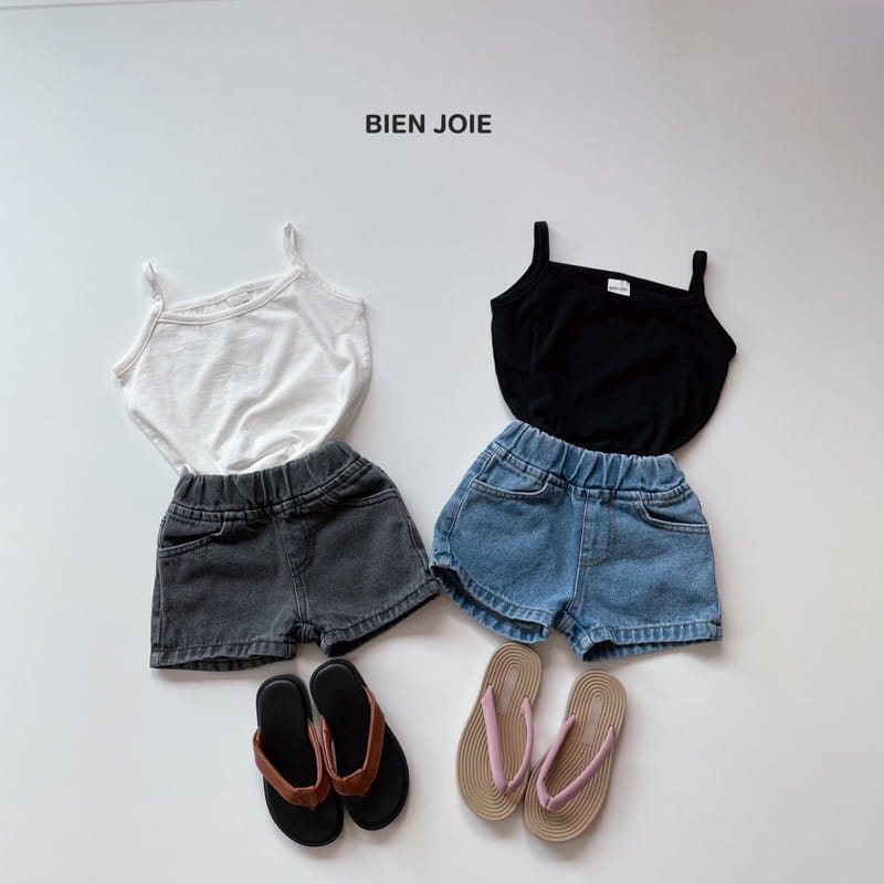 BIEN JOIE - Korean Children Fashion - #Kfashion4kids - Label Denim Shorts - 11