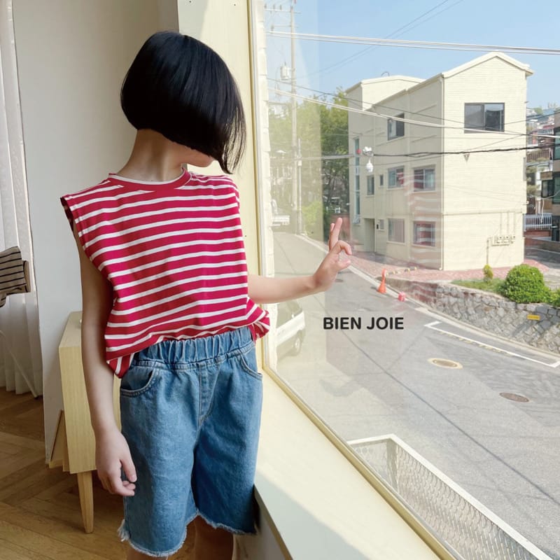 BIEN JOIE - Korean Children Fashion - #Kfashion4kids - Slide Sleeveless Tee - 6