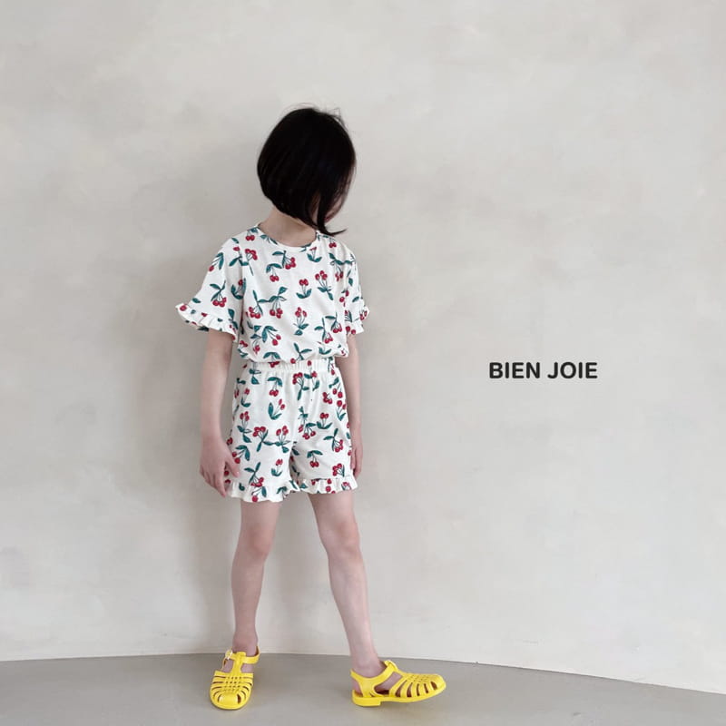 BIEN JOIE - Korean Children Fashion - #Kfashion4kids - Raspberry Top Bottom Set