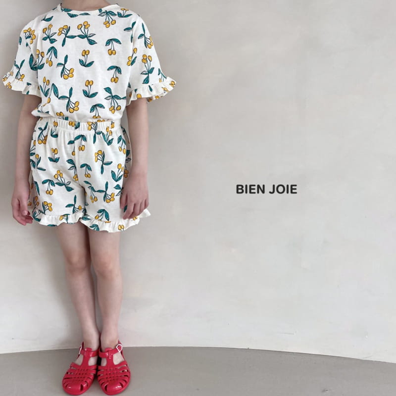 BIEN JOIE - Korean Children Fashion - #Kfashion4kids - Raspberry Top Bottom Set - 4