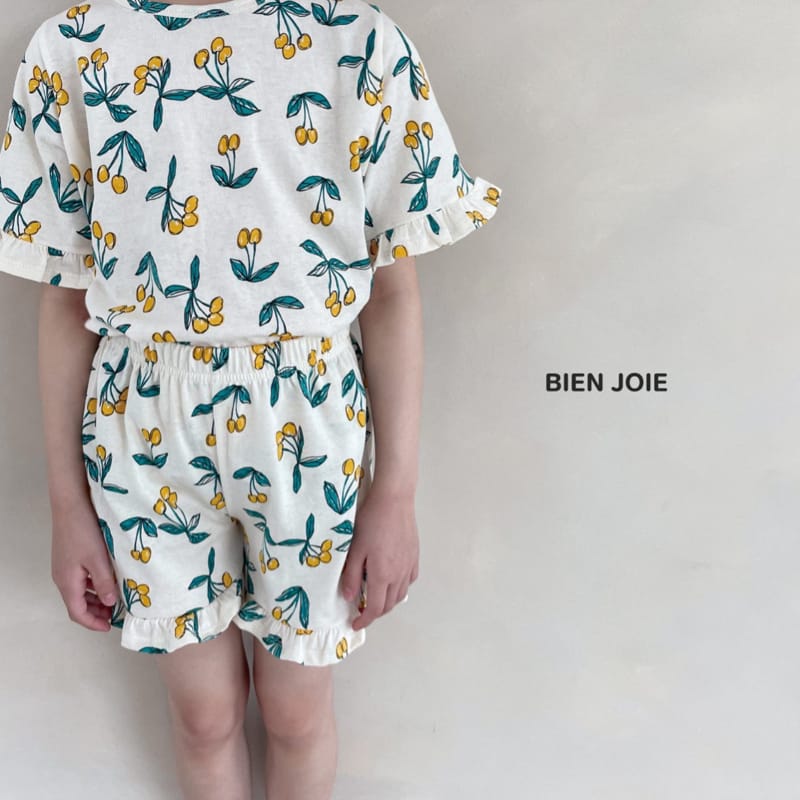 BIEN JOIE - Korean Children Fashion - #Kfashion4kids - Raspberry Top Bottom Set - 5