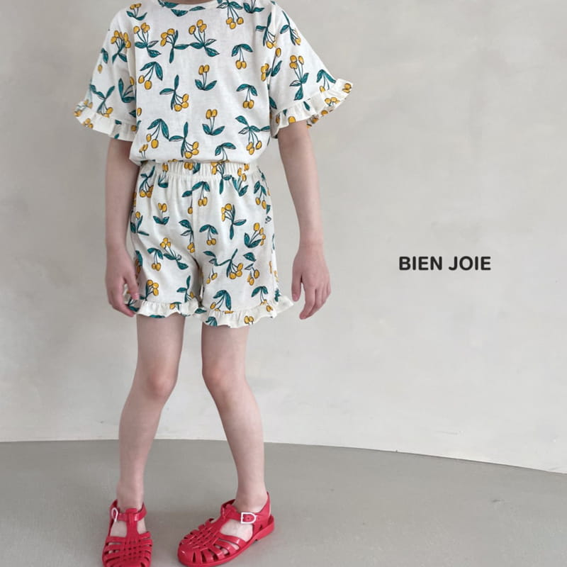 BIEN JOIE - Korean Children Fashion - #Kfashion4kids - Raspberry Top Bottom Set - 6