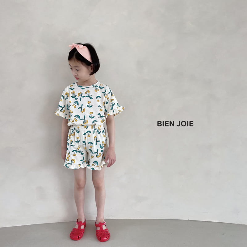 BIEN JOIE - Korean Children Fashion - #Kfashion4kids - Raspberry Top Bottom Set - 7