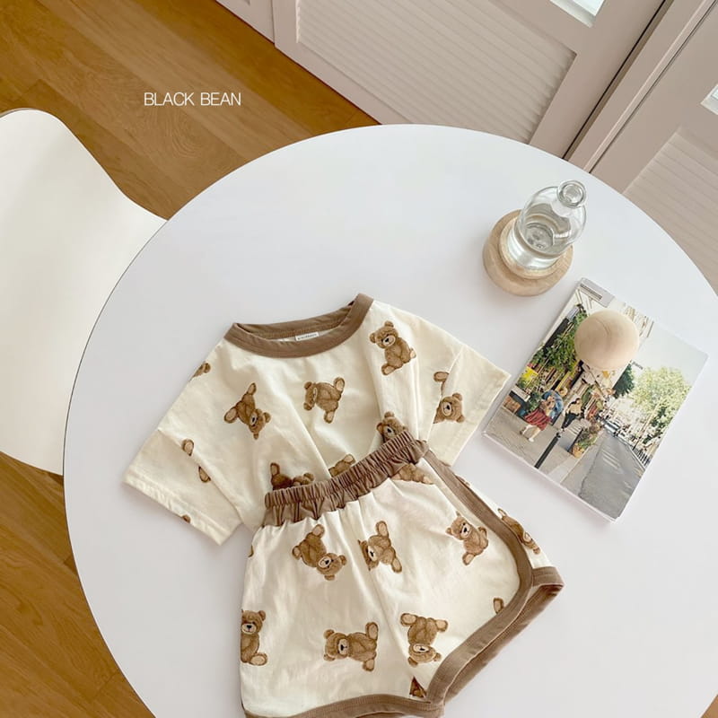 BLACK BEAN - Korean Children Fashion - #Kfashion4kids - Hush Top Bottom Set - 2