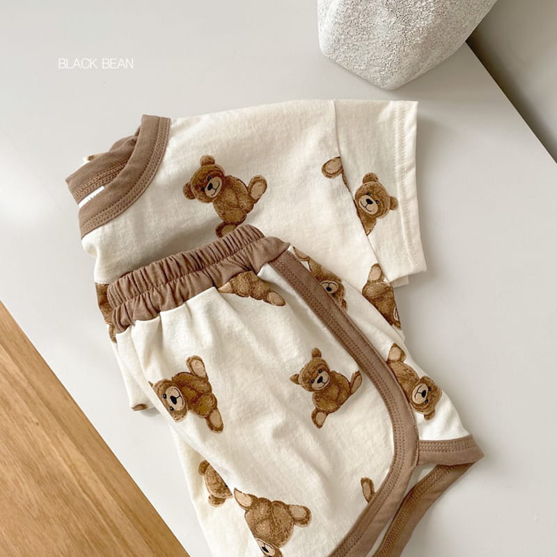 BLACK BEAN - Korean Children Fashion - #Kfashion4kids - Hush Top Bottom Set - 3