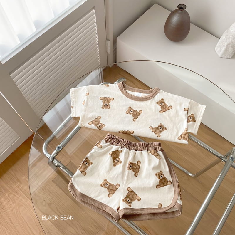 BLACK BEAN - Korean Children Fashion - #Kfashion4kids - Hush Top Bottom Set - 4